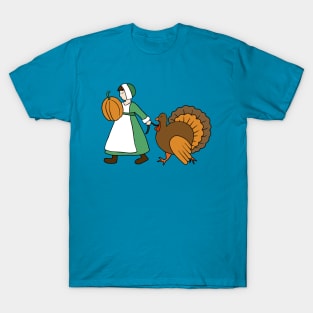 Thanksgiving Pilgrim and Turkey T-Shirt